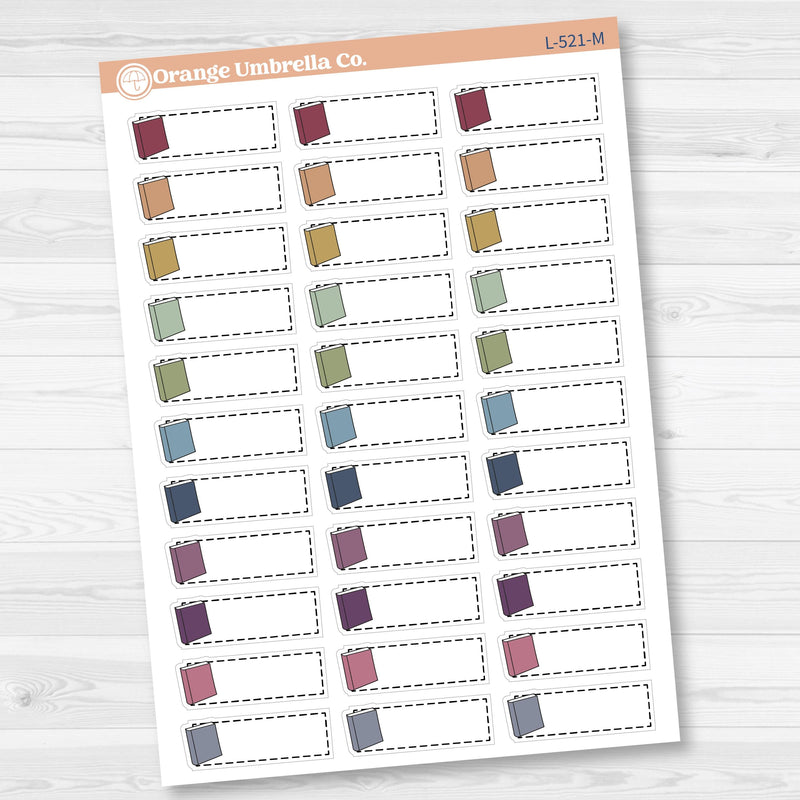 Reading Book Stitched Labels Planner Stickers | L-521