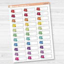 Computer Work Stitched Labels Planner Stickers | L-522