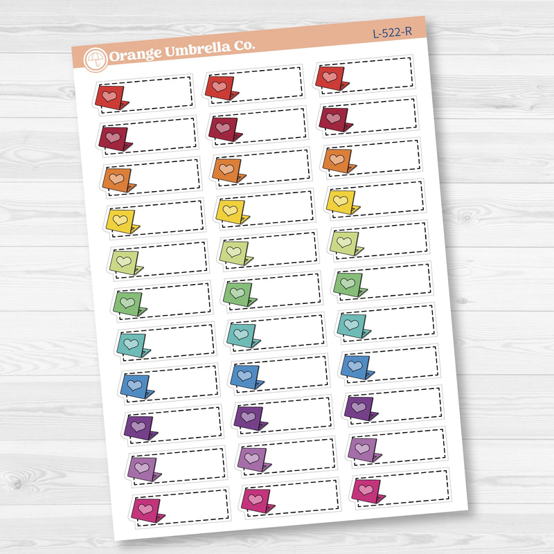 Computer Work Stitched Labels Planner Stickers | L-522