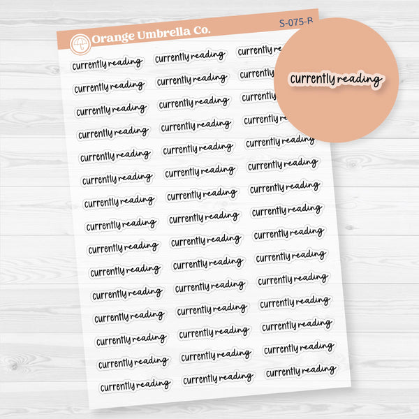 Currently Reading Planner Stickers | F17 | Clear Matte | S-075-BCM