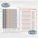 Neutral Botanical & Floral Kit | 7x9 Plum Daily Planner Kit Stickers | Unbiased | KIT-375-P