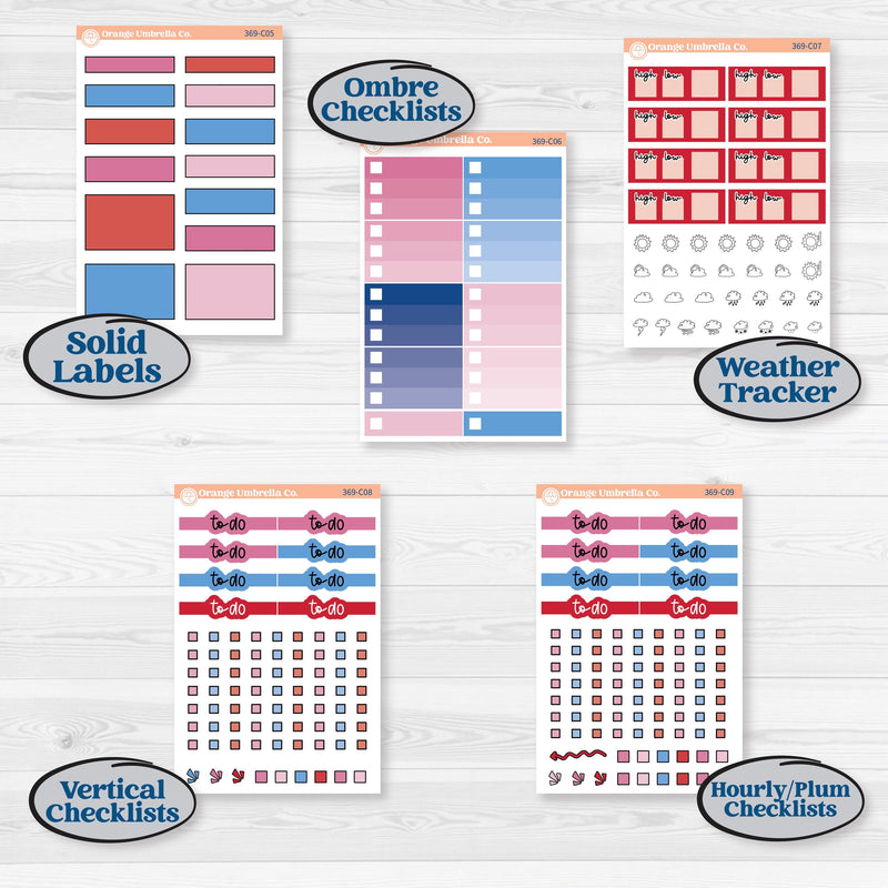 Valentine’s Day Heart Kit | Weekly Add-On Labels Planner Kit Stickers | Smitten | KIT-369-C