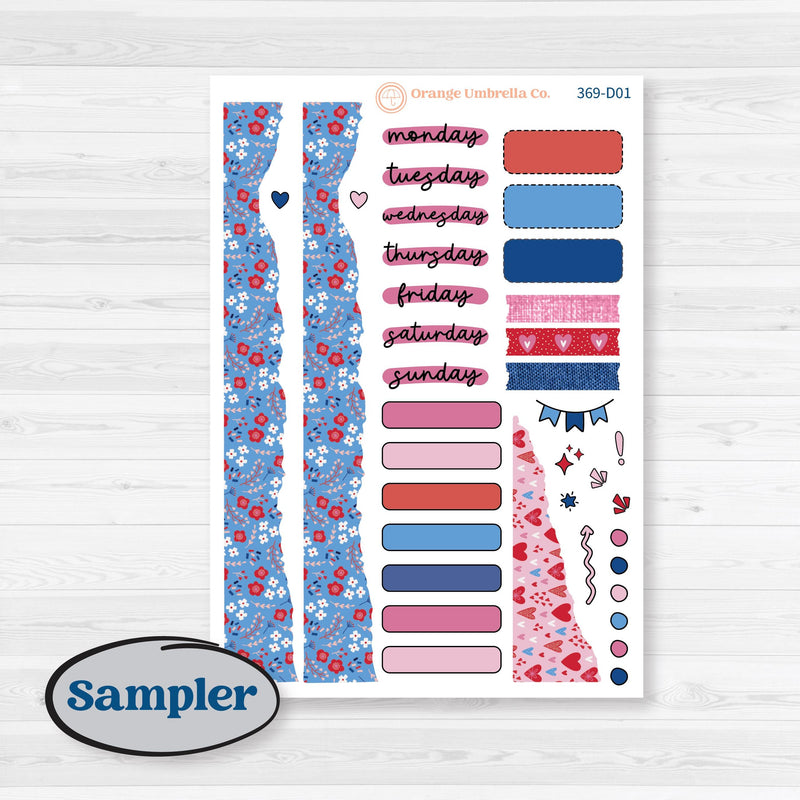 Valentine’s Day Heart Kit | Journaling Kit Planner Stickers | Smitten | KIT-369-D