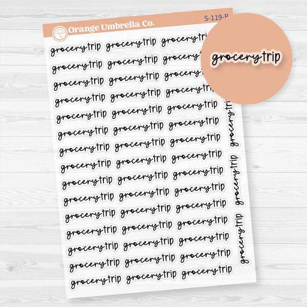 Grocery Trip Planner Stickers | F17 | Clear Matte | S-119-BCM