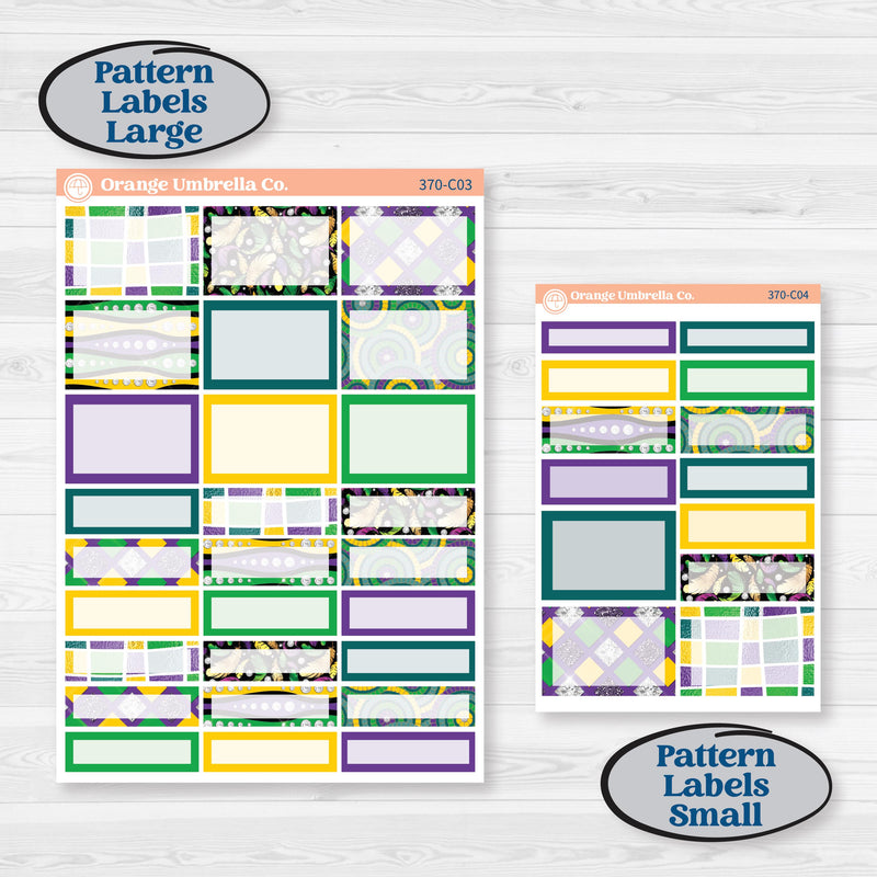 Mardi Gras Planner | Weekly Add-On Labels Planner Kit Stickers | French Quarter | KIT-370-C