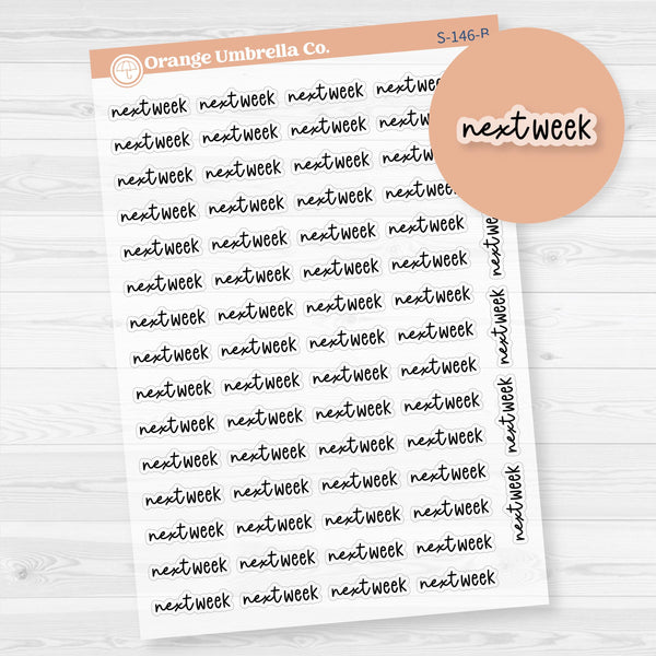 Next Week Planner Stickers | F17 | Clear Matte | S-146-BCM