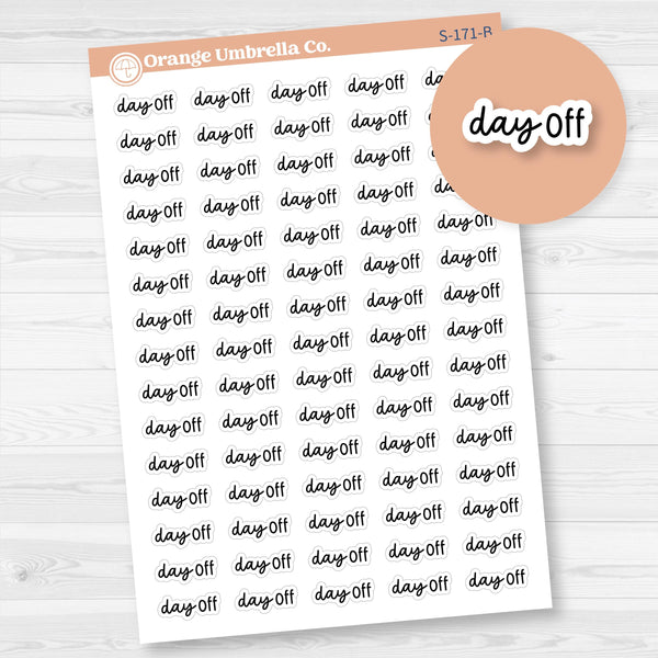 Day Off Planner Stickers | F17 | S-171-B