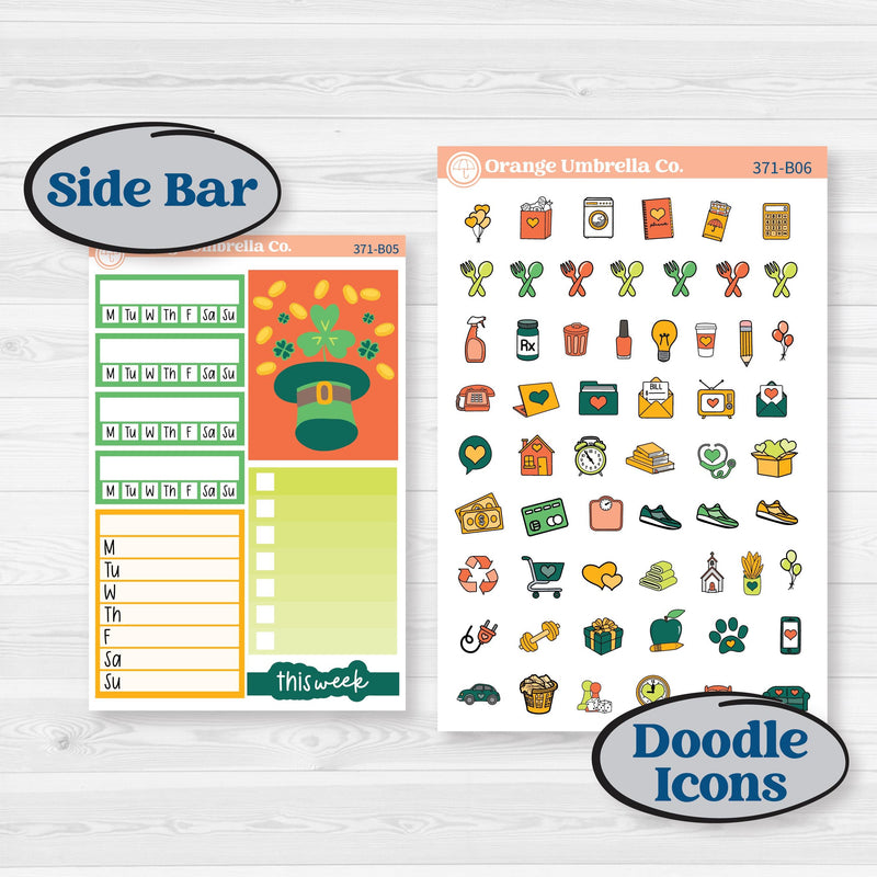 St. Patrick’s Day Kit | Weekly Add-On Planner Kit Stickers | Blarney | KIT-371-B