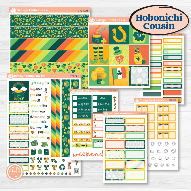 St. Patrick’s Day Kit | Hobonichi Cousin Weekly & Daily Planner Kit Stickers | Blarney | KIT-371-E