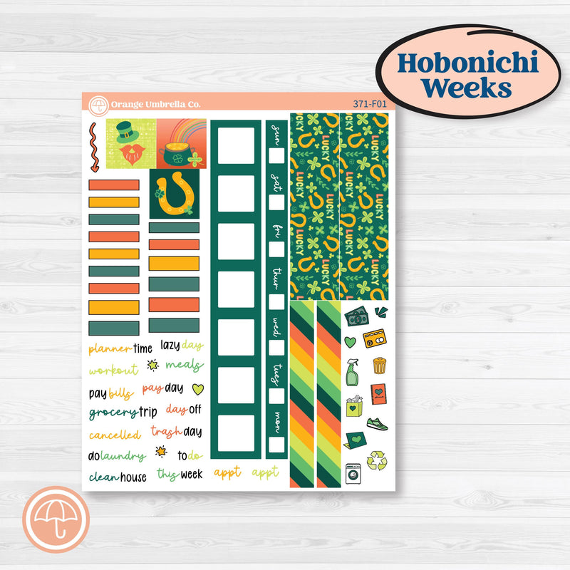 St. Patrick’s Day Kit | Hobonichi Weeks Weekly Planner Kit Stickers | Blarney | KIT-371-F