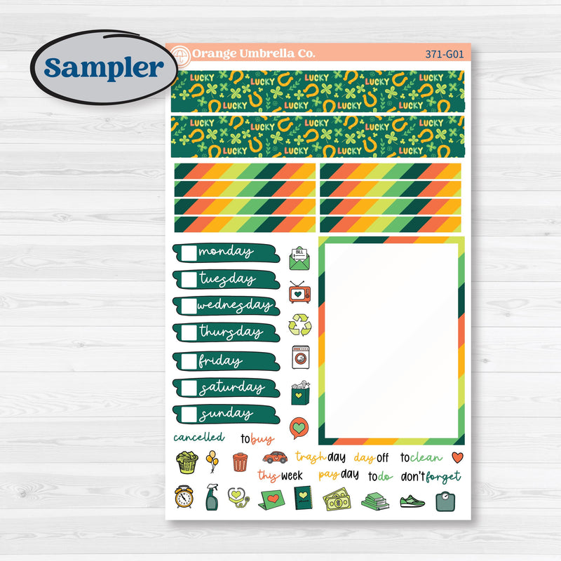 St. Patrick’s Day Kit | A5 Compact Vertical Planner Kit Stickers for Erin Condren | Blarney | KIT-371-G