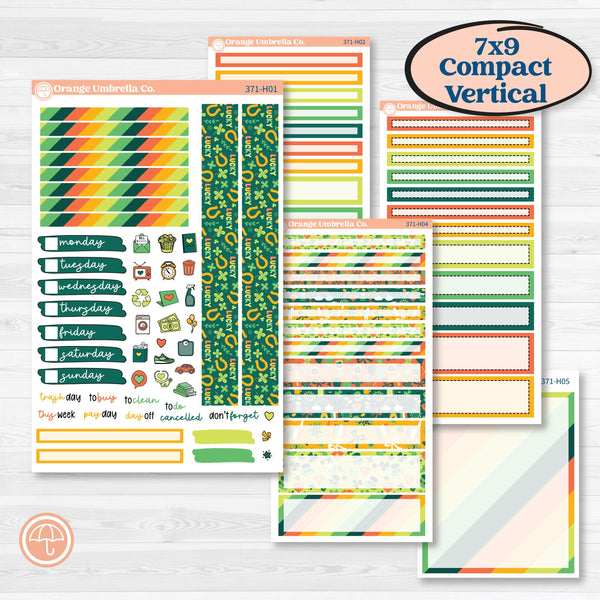 St. Patrick’s Day Kit | 7x9 Compact Vertical Planner Kit Stickers | Blarney | KIT-371-H