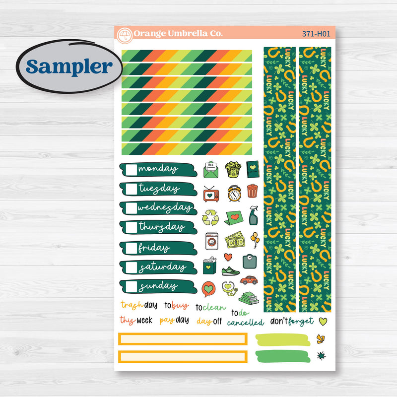 St. Patrick’s Day Kit | 7x9 Compact Vertical Planner Kit Stickers | Blarney | KIT-371-H