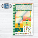 St. Patrick’s Day Kit | Plum Vertical Priorities 7x9 Planner Kit Stickers | Blarney | KIT-371-J