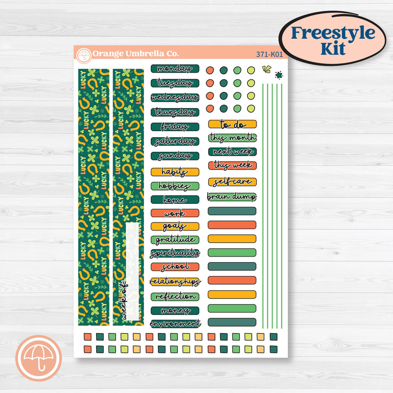 St. Patrick’s Day Kit | Freestyle Kit Any Planner Kit Stickers | Blarney | KIT-371-K