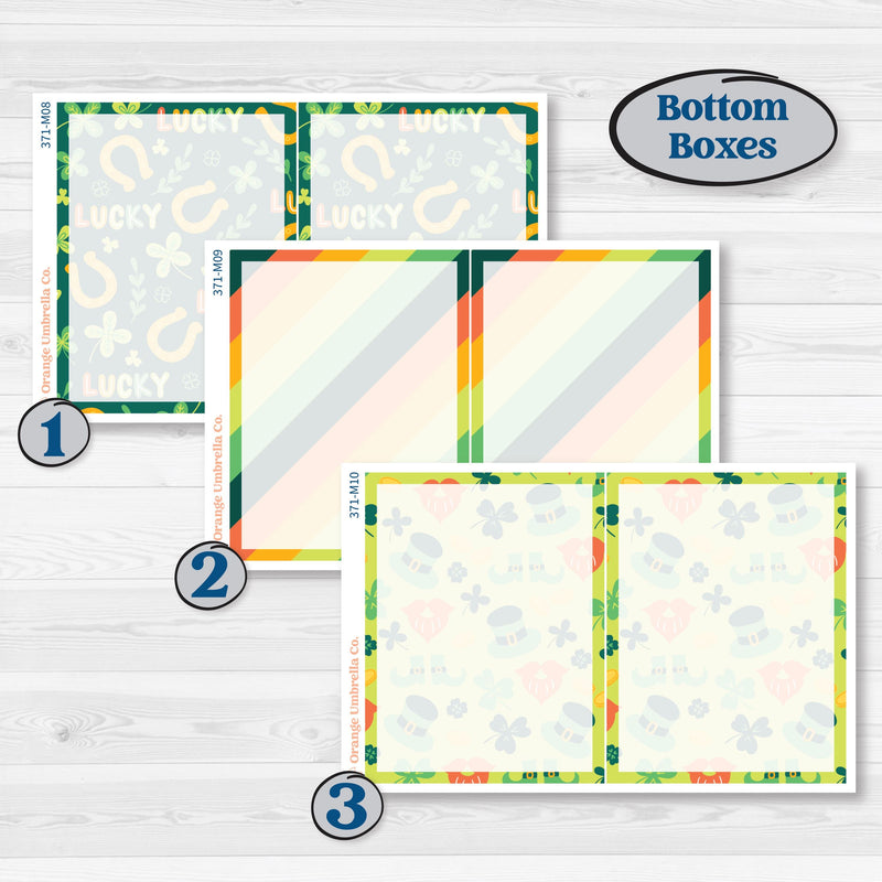 St. Patrick’s Day Kit | 7x9 Erin Condren Daily Duo Planner Kit Stickers | Blarney | KIT-371-M