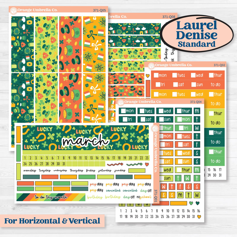 St. Patrick’s Day Kit | Laurel Denise Standard Vertical & Horizontal Planner Kit Stickers | Blarney | KIT-371-Q