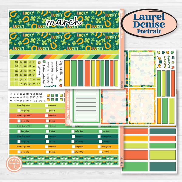 St. Patrick’s Day Kit | Laurel Denise Portrait Planner Kit Stickers | Blarney | KIT-371-R