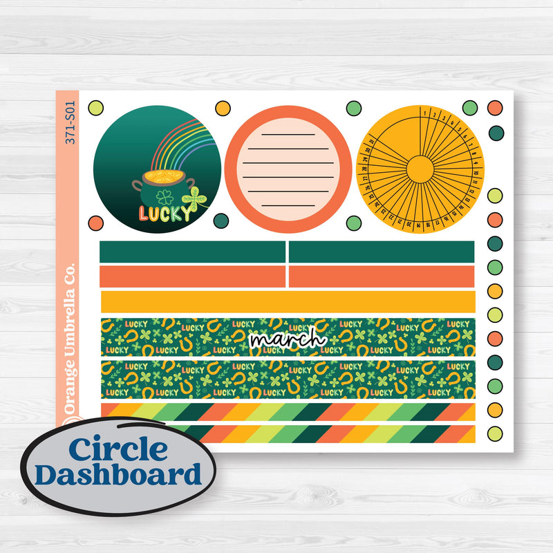 St. Patrick’s Day Kit | A5 Plum Monthly & Dashboard Planner Kit Stickers | Blarney | KIT-371-S