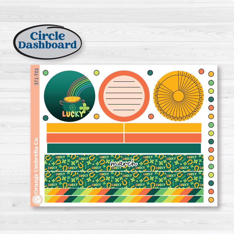 St. Patrick’s Day Kit | 7x9 Plum Monthly & Dashboard Planner Kit Stickers | Blarney | KIT-371-T