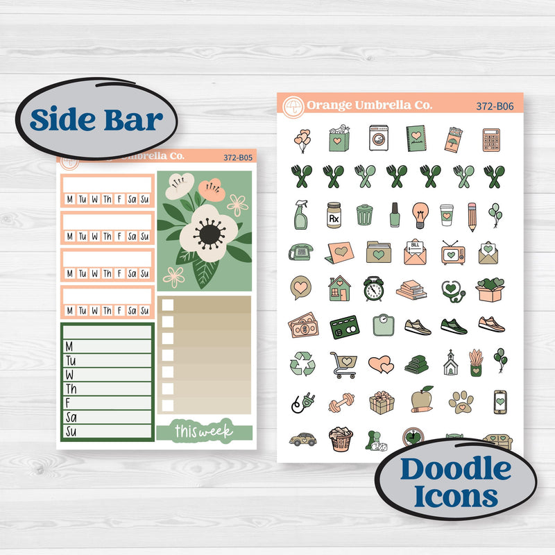 Spring Floral Kit | Weekly Add-On Planner Kit Stickers | Lil Spring Thing | KIT-372-B