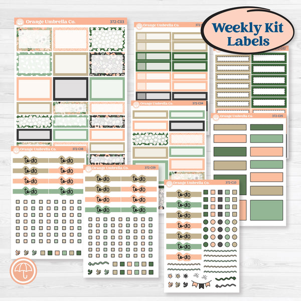 Spring Floral Kit | Weekly Add-On Labels Planner Kit Stickers | Lil Spring Thing | KIT-372-C