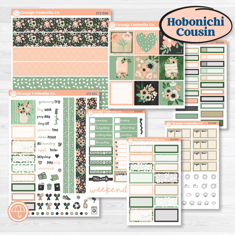 Spring Floral Kit | Hobonichi Cousin Weekly & Daily Planner Kit Stickers | Lil Spring Thing | KIT-372-E