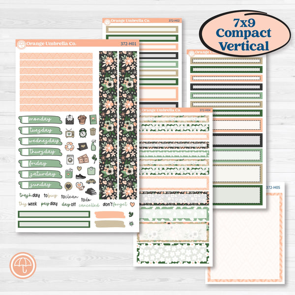 Spring Floral Kit | 7x9 Compact Vertical Planner Kit Stickers | Lil Spring Thing | KIT-372-H