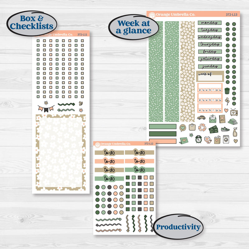 Spring Floral Kit | A5 Daily Duo Planner Kit Stickers | Lil Spring Thing | KIT-372-L