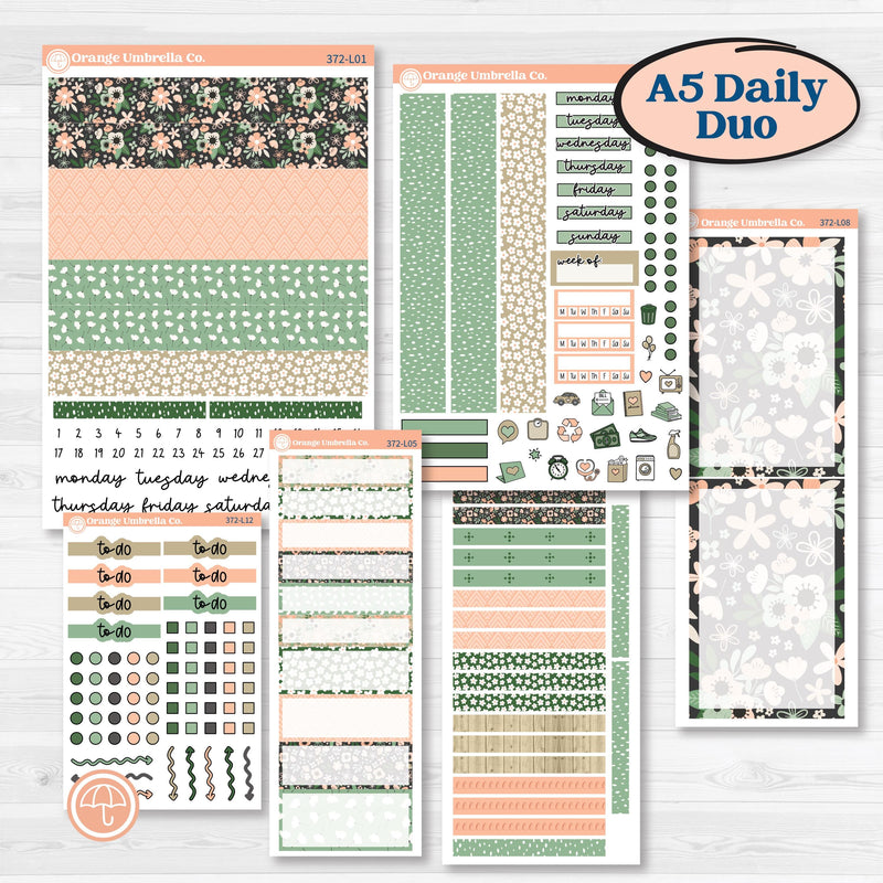 Spring Floral Kit | A5 Daily Duo Planner Kit Stickers | Lil Spring Thing | KIT-372-L