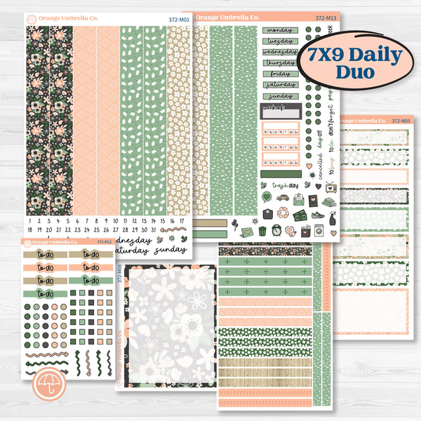 Spring Floral Ki | 7x9 Erin Condren Daily Duo Planner Kit Stickers | Lil Spring Thing | KIT-372-M