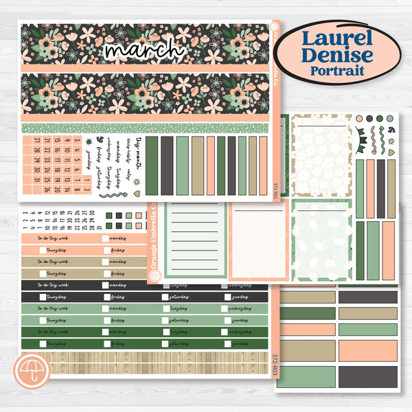 Spring Floral Kit | Laurel Denise Portrait Planner Kit Stickers | Lil Spring Thing | KIT-372-R