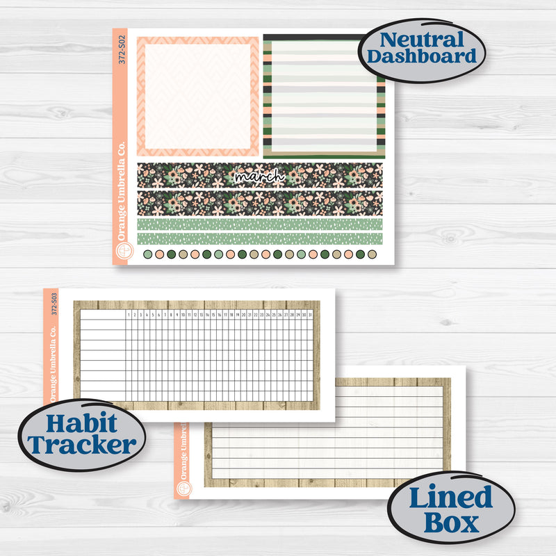 Spring Floral Kit | A5 Plum Monthly & Dashboard Planner Kit Stickers | Lil Spring Thing | KIT-372-S