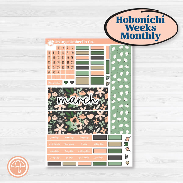 Spring Floral Kit | Hobonichi Weeks Monthly Planner Kit Stickers | Lil Spring Thing | KIT-372-Z