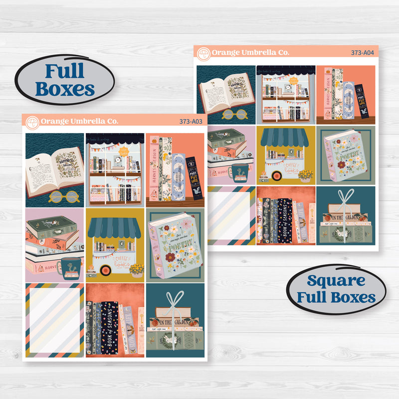 Book Reading Kit | Weekly Sticker Kit for Vertical Planners like Erin Condren | Turn The Page | KIT-373-A