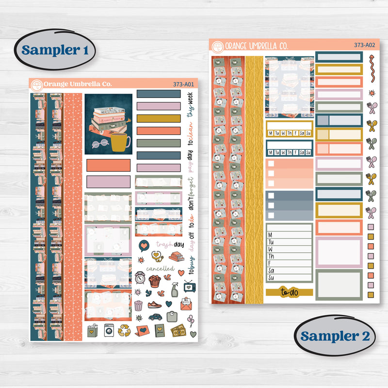 Book Reading Kit | Weekly Sticker Kit for Vertical Planners like Erin Condren | Turn The Page | KIT-373-A