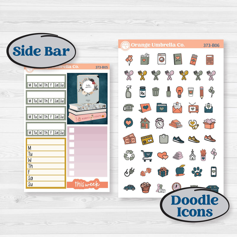 Book Reading Kit | Weekly Add-On Planner Kit Stickers | Turn The Page | KIT-373-B