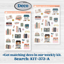 Book Reading Kit | Journaling Kit Planner Stickers | Turn The Page | KIT-373-D