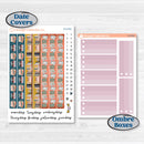 Book Reading Kit | 7x9 Plum Daily Planner Kit Stickers | Turn The Page | KIT-373-P