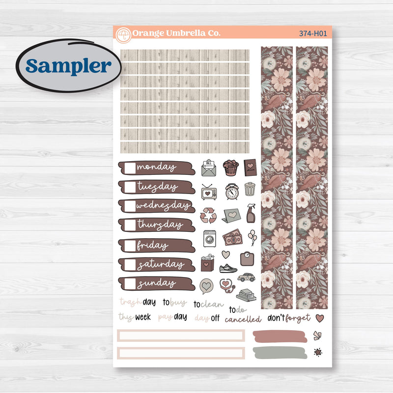 Spring Animals Kit | 7x9 Compact Vertical Planner Kit Stickers | New Beginning | KIT-374-H