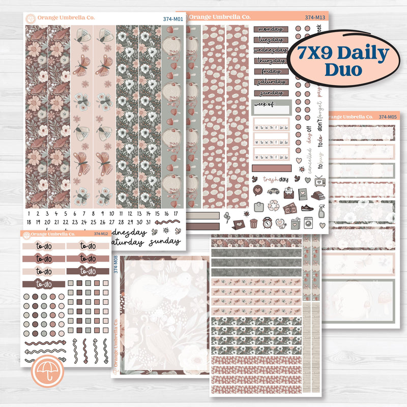 Spring Animals Kit | 7x9 Erin Condren Daily Duo Planner Kit Stickers | New Beginning | KIT-374-M