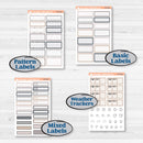 Neutral Botanical Floral Kit | Hobonichi Cousin Weekly & Daily Planner Kit Stickers | Unbiased | KIT-375-E