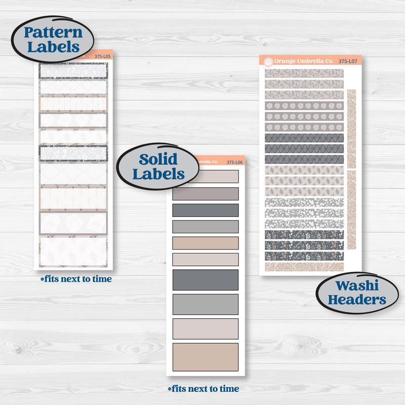 Neutral Botanical & Floral Kit | A5 Daily Duo Planner Kit Stickers | Unbiased | KIT-375-L