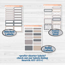 Neutral Botanical & Floral Kit | 7x9 Plum Daily Planner Kit Stickers | Unbiased | KIT-375-P