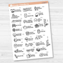 April Wacky Holidays Script Planner Stickers | F17 | E-326