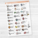 April Wacky Holidays Script Planner Stickers | F17 | E-326