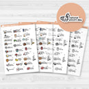 April Wacky Holidays Mini Script Planner Stickers | F17 | E-327