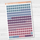 5 Months Colored Square Mini Date Dots | Square F17 | B-021