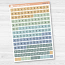 5 Months Colored Square Mini Date Dots | Square F17 | B-021