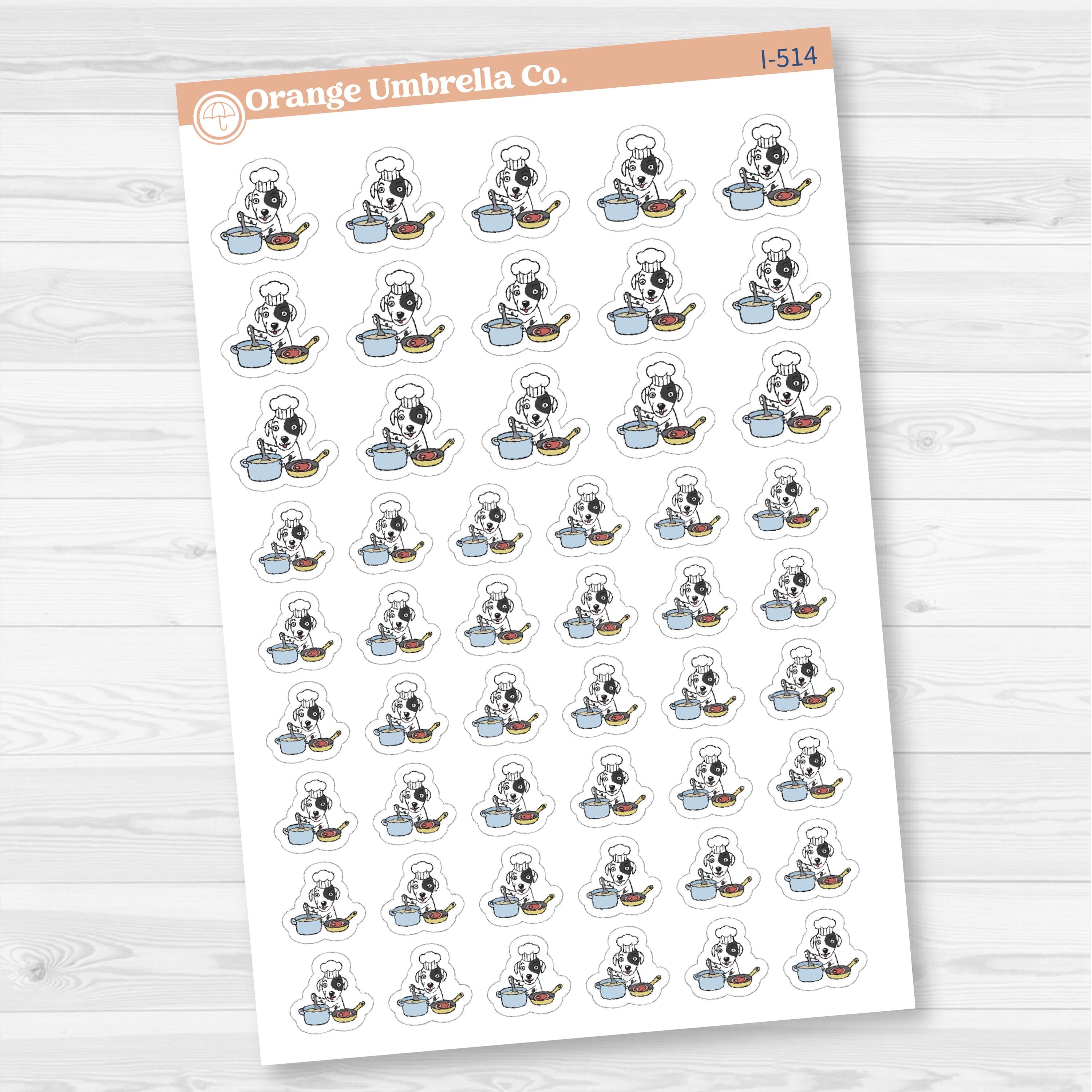 Stella Meal Prep Cooking Chore Icons Planner Stickers | I-514